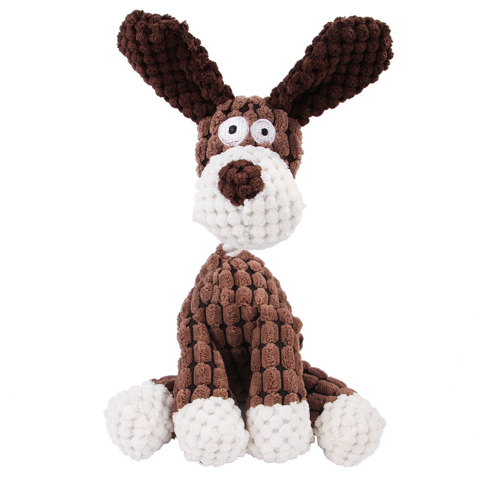 Pet Toy Donkey Shape Corduroy Chew Toy For Dogs and Puppy