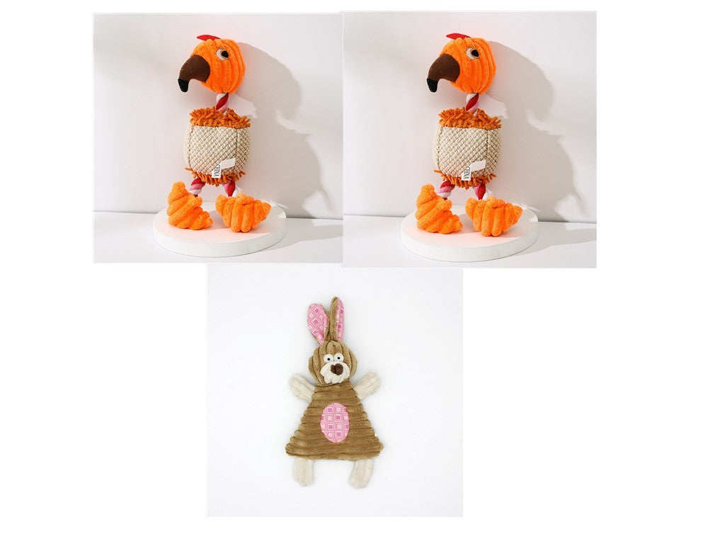 Pet Toy Donkey Shape Corduroy Chew Toy For Dogs and Puppy
